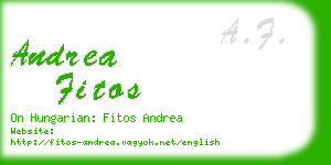 andrea fitos business card